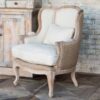 King White Accent Chair