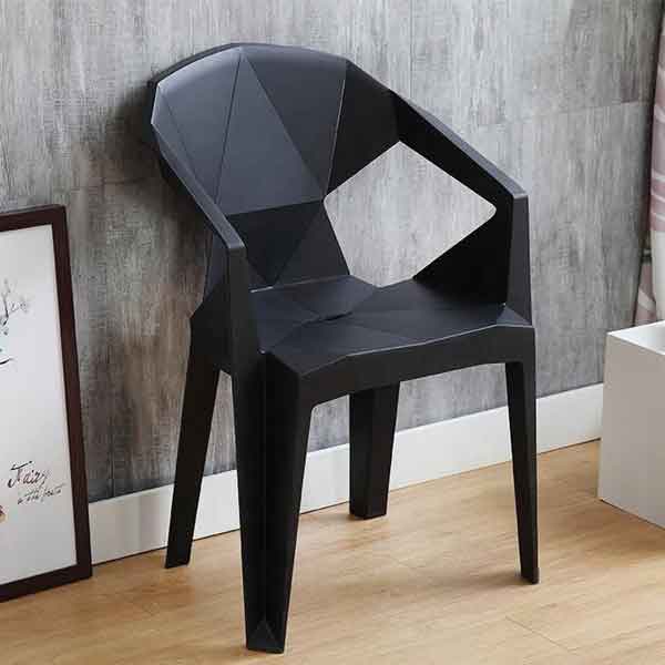 Stella Plastic Stackable Chair (Black)
