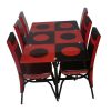 Red and Black Restaurant Table with Chairs