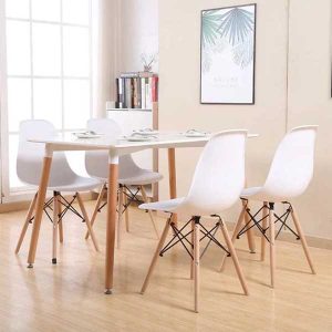NobleNest 4 Chairs Dining Table Set