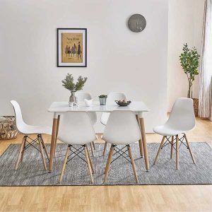 NobleNest 6 Chairs Dining Table Set