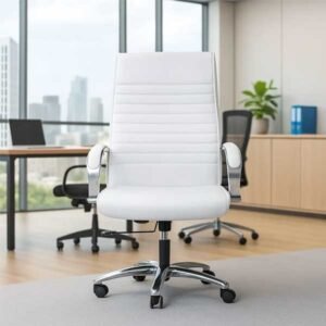 Lesear-B White Executive Chair