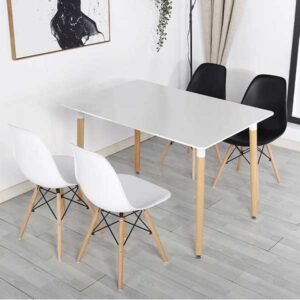 SovereignStyle 4 Chairs Dining Table Set