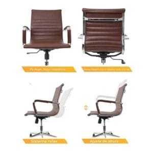 Alternative view of Theodore-EB Brown Low Back Office Chair