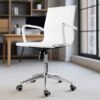 Theodore-EB White Low Back Office Chair
