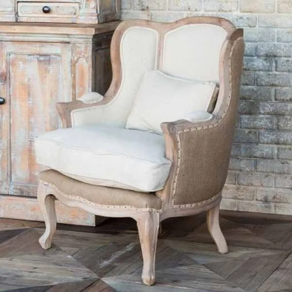King White Accent Chair