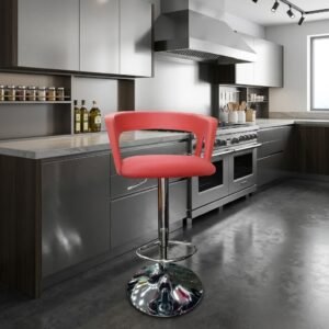 Gloria Red Bar Stool