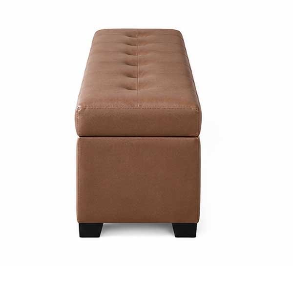 Capri Storage Ottoman Setty with Wooden Legs