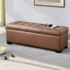 Capri Storage Ottoman Setty with Wooden Legs