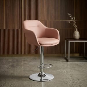 Blush Luxe Swivel Bar Stool